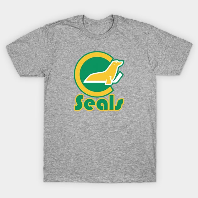 Defunct California Golden Seals Hockey T-Shirt by LocalZonly